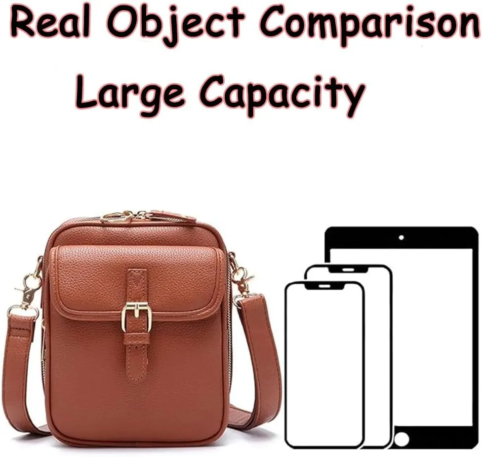 Collaboraten1 Crossbody Leather Bag, Urvashi Large Capacity Anti-Theft Vintage Bag with 10 Card Slots