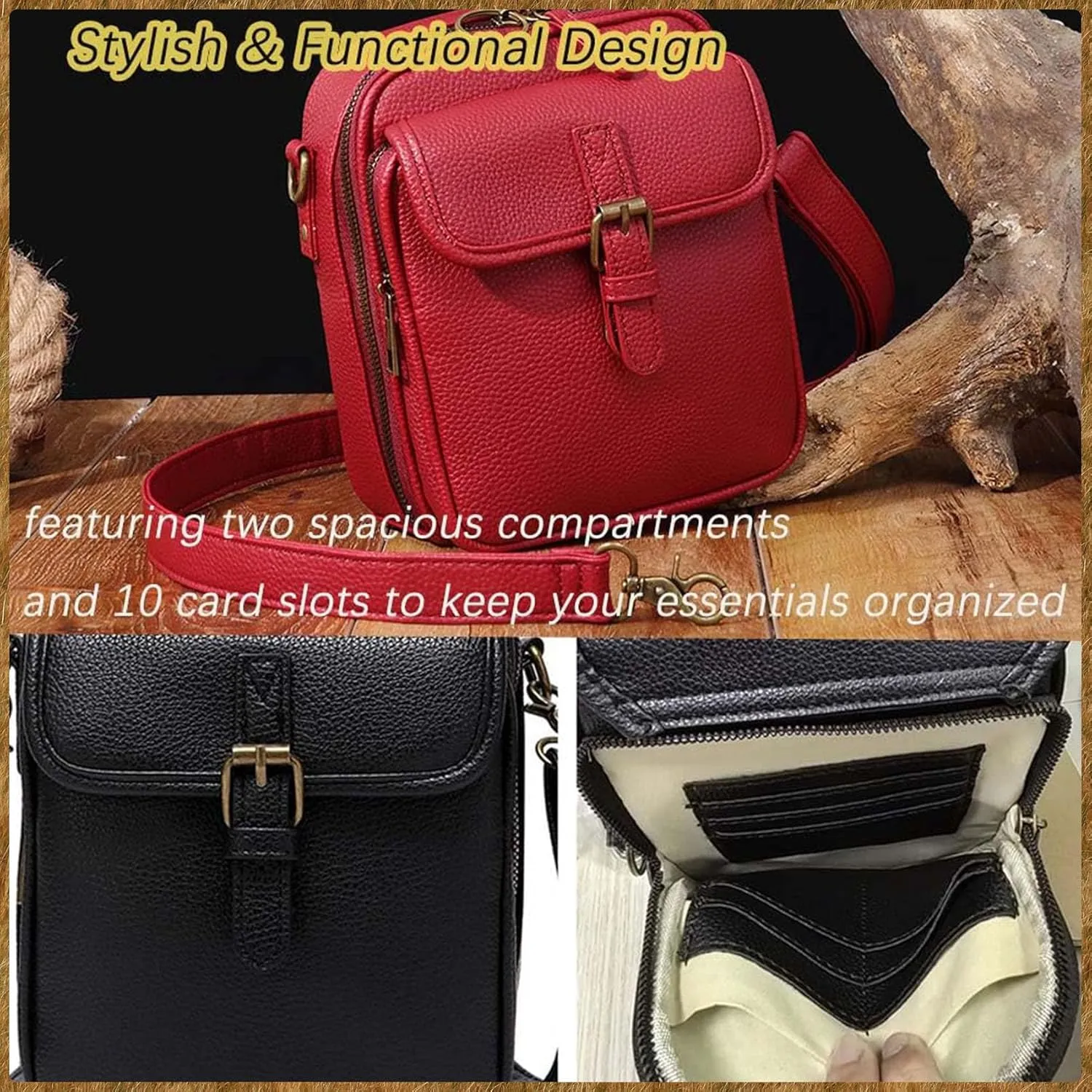 Collaboraten1 Crossbody Leather Bag,Collaborateam Urvashi Collaboration Tojoyride Anti Theft Shoulder Bags