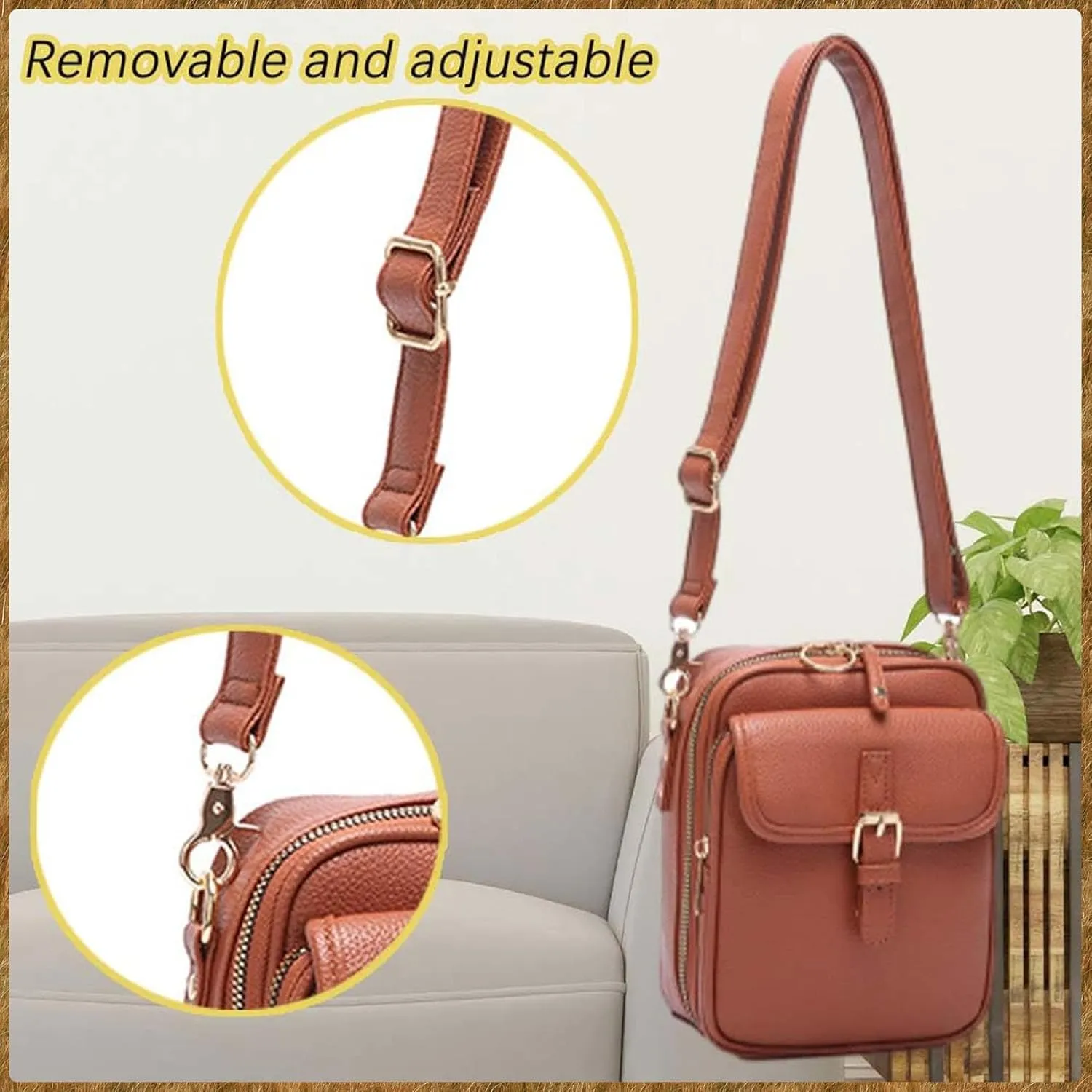 Collaboraten1 Crossbody Leather Bag,Collaborateam Urvashi Collaboration Tojoyride Anti Theft Shoulder Bags