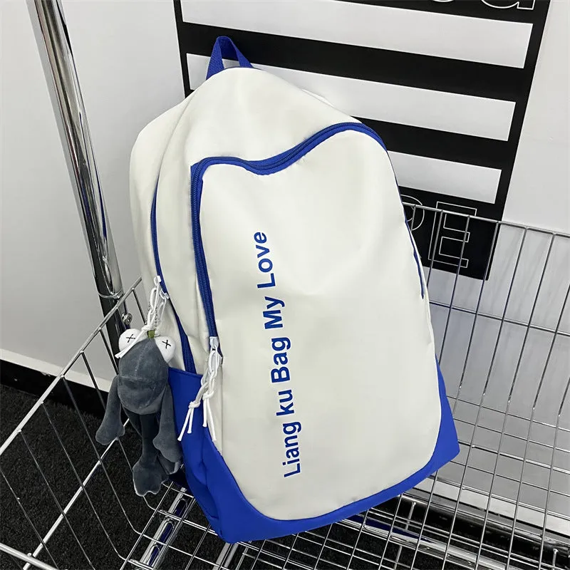 College Letter Large Capacity Fashion Trendy Backpacks