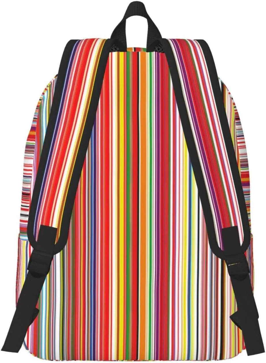 Colorful Stripes. print Duffel Bag, Lightweight Duffel Bag, Casual Backpack, 17.7 x 6.3 x 12.2 inches