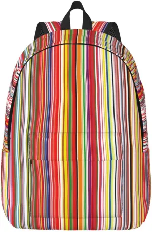 Colorful Stripes. print Duffel Bag, Lightweight Duffel Bag, Casual Backpack, 17.7 x 6.3 x 12.2 inches