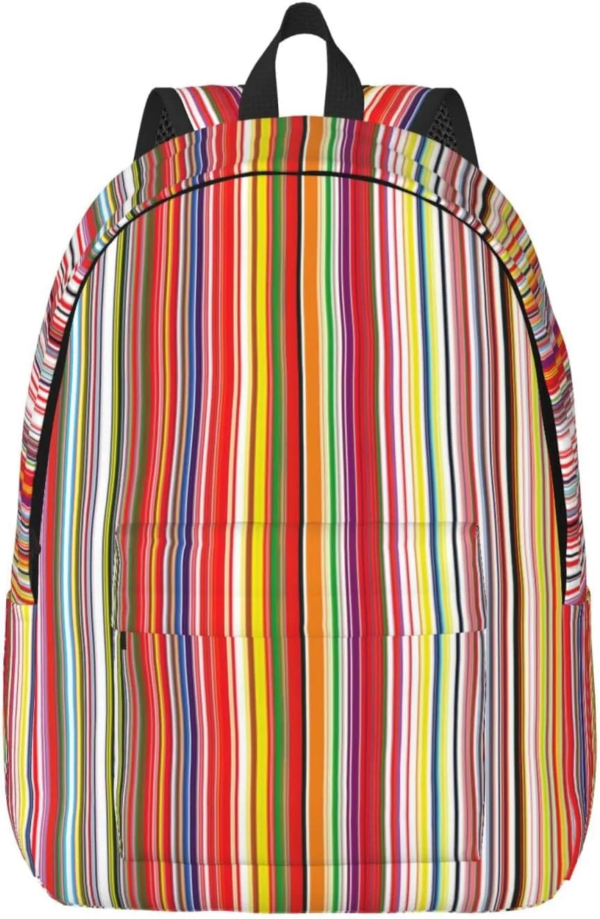 Colorful Stripes. print Duffel Bag, Lightweight Duffel Bag, Casual Backpack, 17.7 x 6.3 x 12.2 inches
