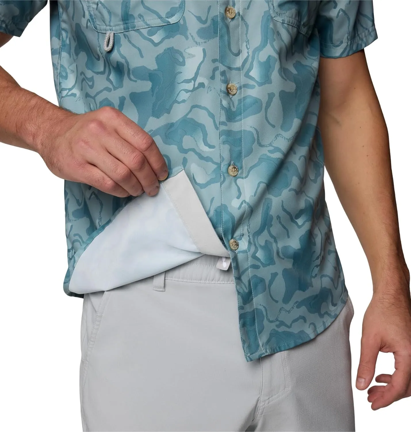 Columbia Men's PFG Uncharted Printed Short Sleeve Shirt