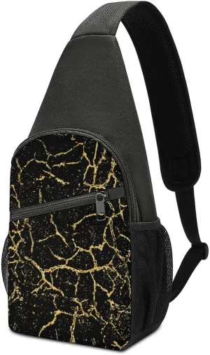 Cool Green Camo Army Camouflage Art Large Capacity Portable Chest Bag, Single Shoulder Chest Bag
