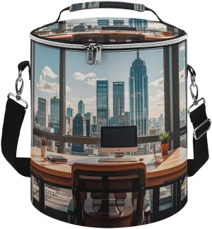 Cooler Backpack for Men Women Insulated Leakproof Waterproof Cooler Backpack Urban Architecture Cooler Bag Large Capacity Lightweight Backpack Cooler for Travel Camping Beach Ice Chest