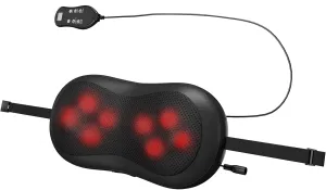 Corded Back Massage Pillow with Remote, Portable Neck Massager with High Power Copper Motor for Pain Relief Deep Tissue with Heat (8 Head with Control Panel)