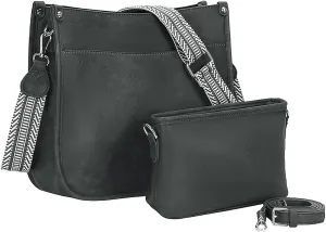 Cottoncode Crossbody Bags for Women, Trendy 2PCS Hobo Handbags Set, Vegan Leather Handbag Purse Set with 2 Adjustable Straps