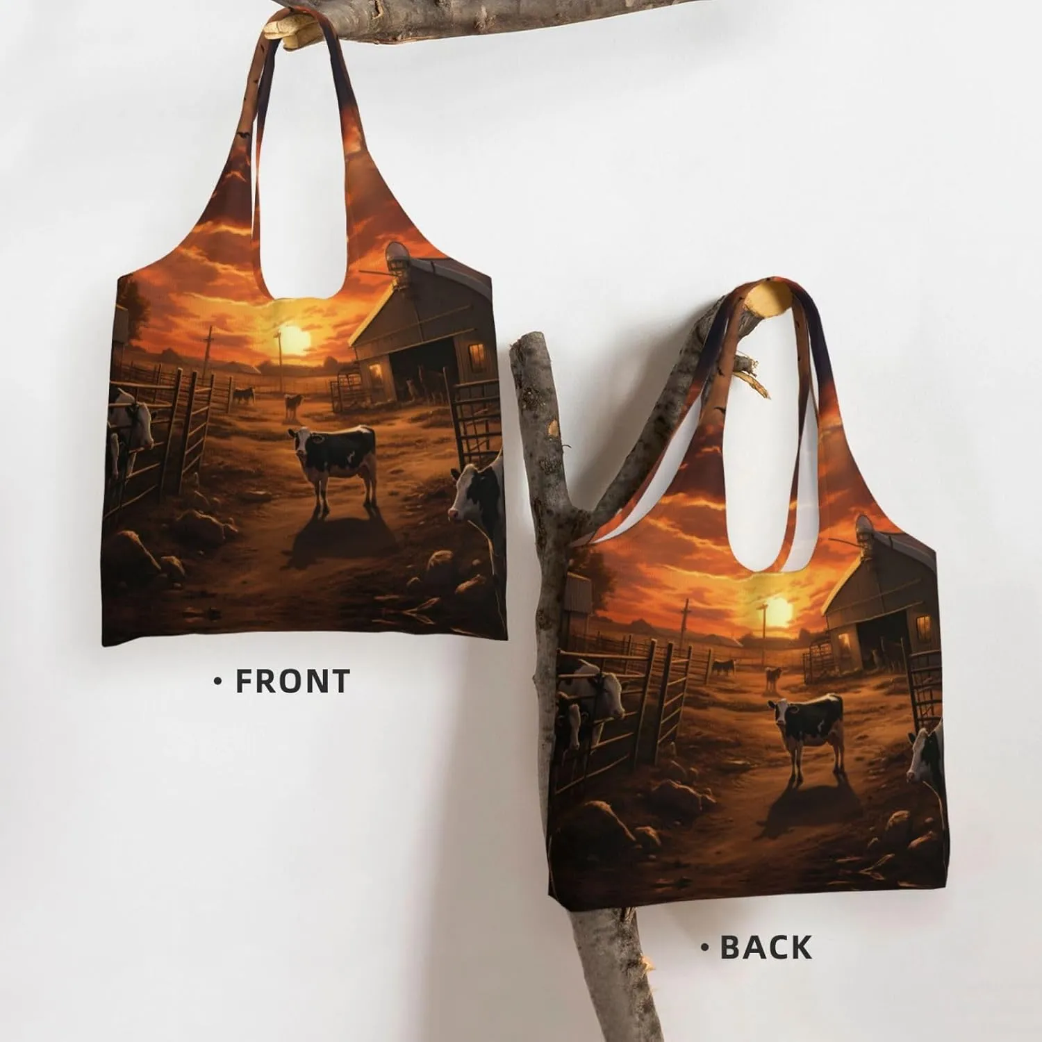 Couple Parrots Olive Canvas Tote Bag Reusable Grocery Bag Canvas Shopping Bag For Mom Grandma