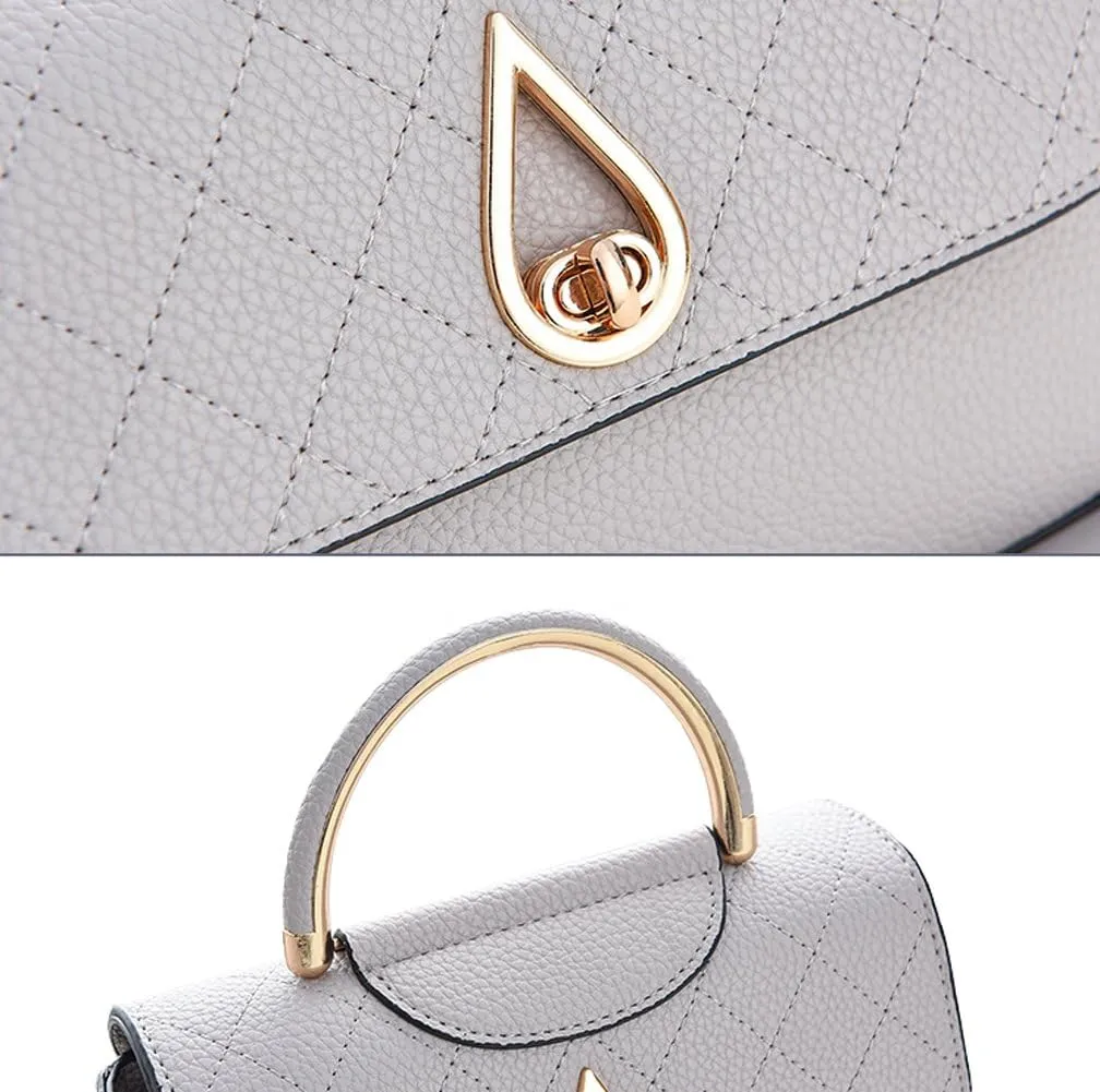 Covelin Women's Small Leather Handbag Tote Shoulder Crossbody Bag