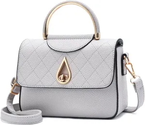 Covelin Women's Small Leather Handbag Tote Shoulder Crossbody Bag