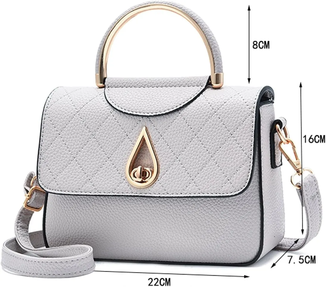 Covelin Women's Small Leather Handbag Tote Shoulder Crossbody Bag
