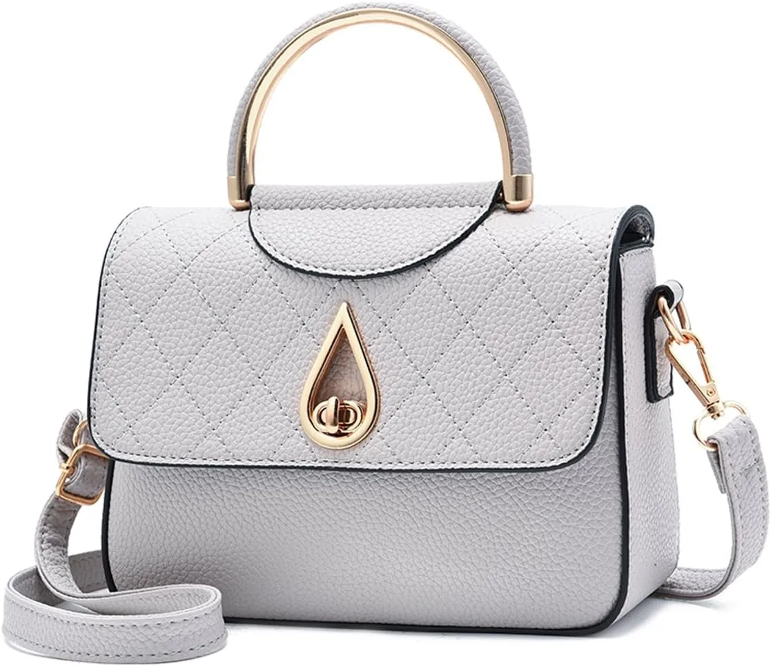 Covelin Women's Small Leather Handbag Tote Shoulder Crossbody Bag