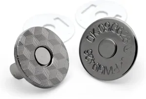 CRAFTMEMORE Magnetic Snap Buttons Quality Strong Clasp for Purse Sewing Handbags Closures 6 Pack MNC (14mm, Gunmetal)
