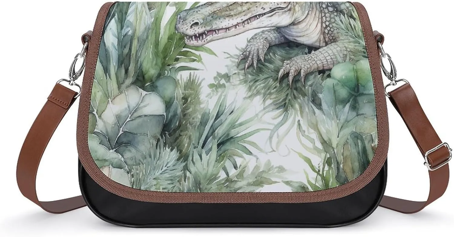Crocodile Green Laptop Tote Bag Leather Computer Bags Lined Shoulder Purse Purses And Handbags Business Office Work Bag Top Handle Handbag for Women