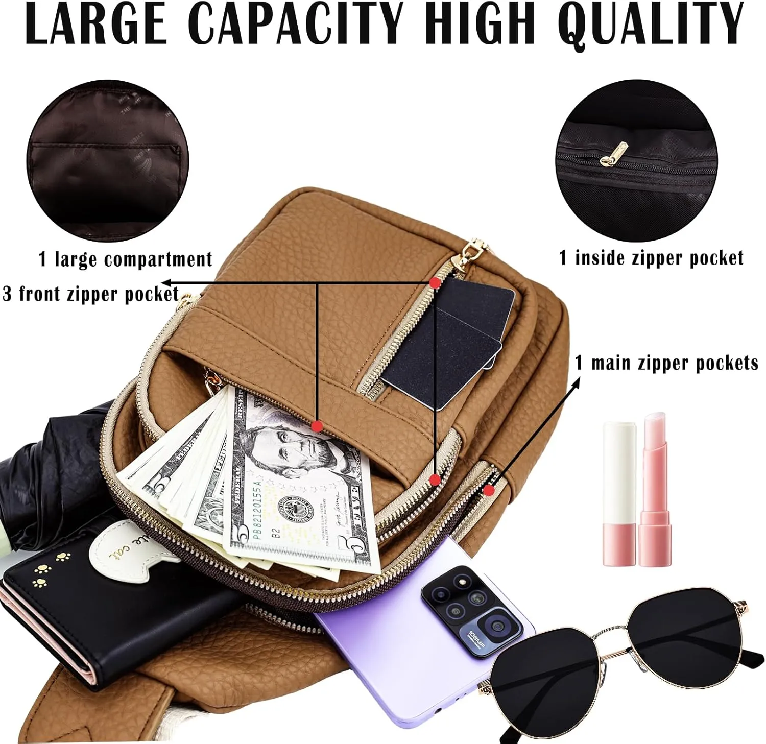 Cross Body Bags for Woman Men Sling Bag Chest Bag with Adjustable Strap Crossbody Handbags Women's Crossbody Bags