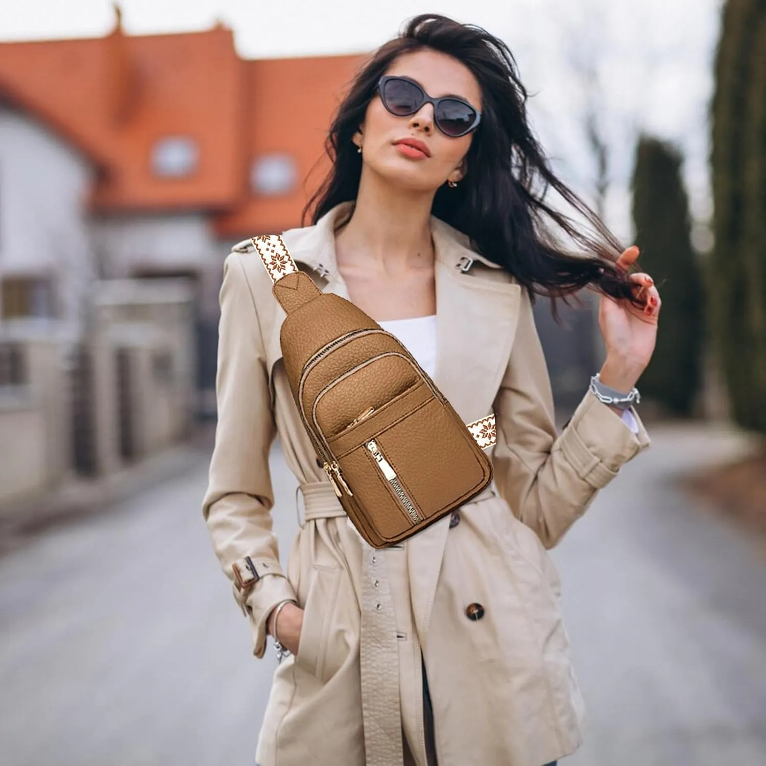 Cross Body Bags for Woman Men Sling Bag Chest Bag with Adjustable Strap Crossbody Handbags Women's Crossbody Bags