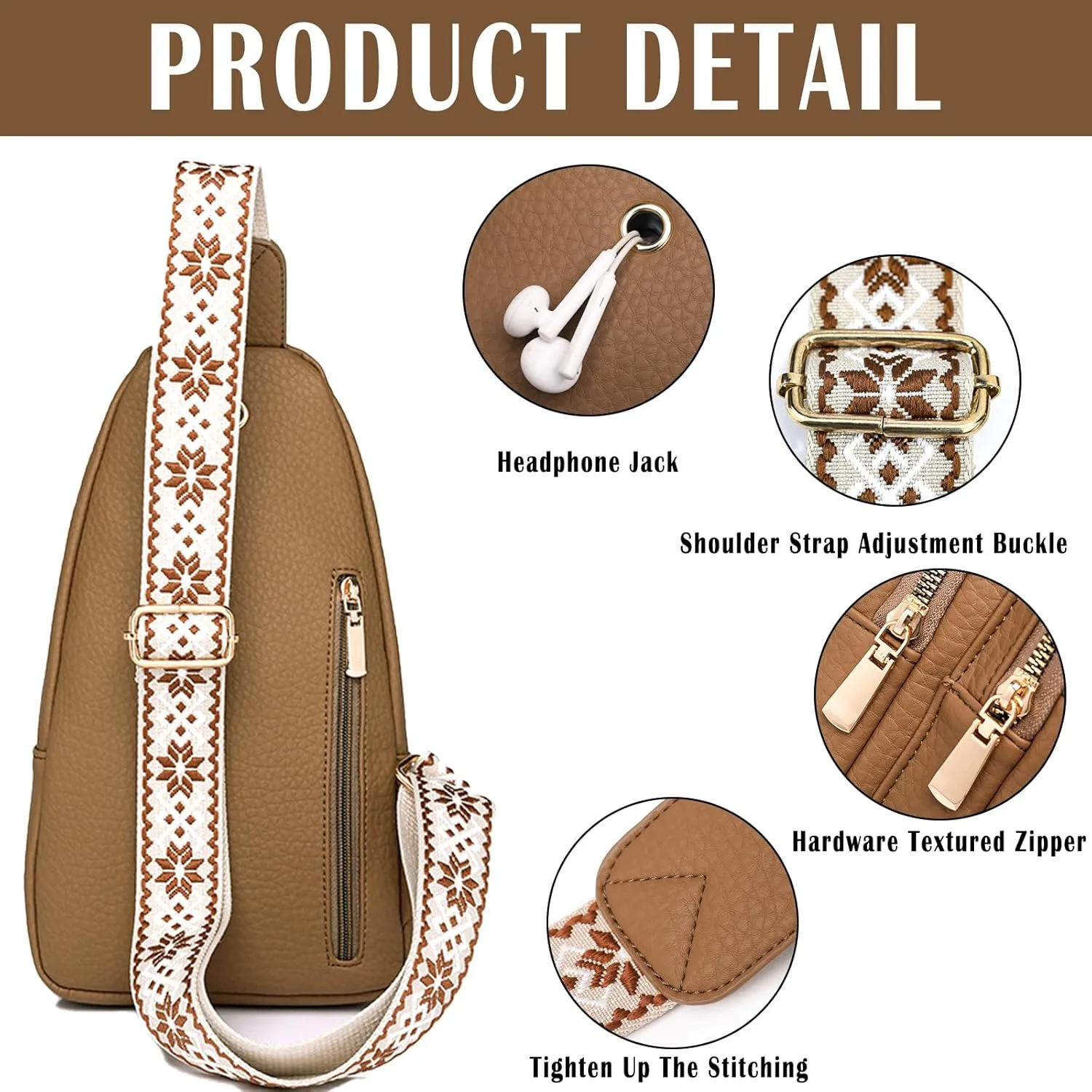 Cross Body Bags for Woman Men Sling Bag Chest Bag with Adjustable Strap Crossbody Handbags Women's Crossbody Bags