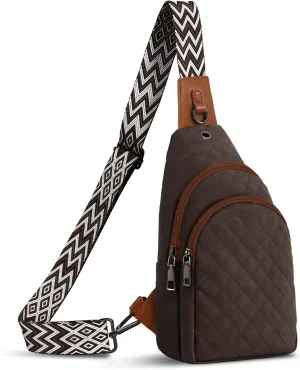 Crossbody Bag for Women Leather Small Sling Bag Fanny Pack Chest Bag for Travel Chest Pack Gifts