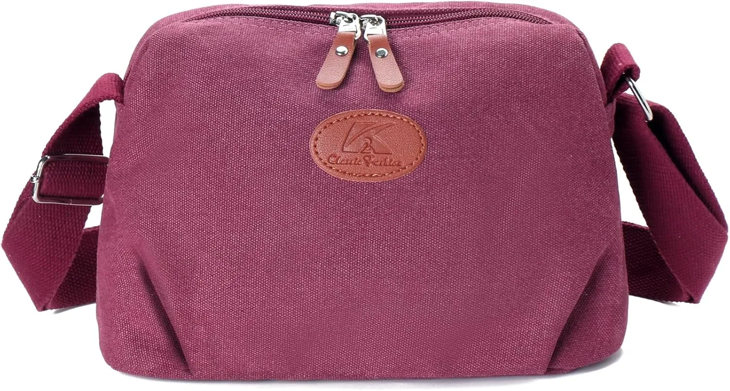 Crossbody Bag for Women Small Canvas Lightweight Casual Purses for Travel Daily