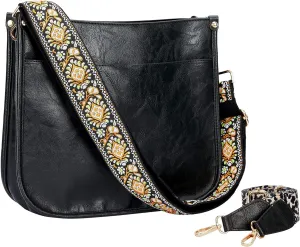 Slant-Crossbody Leather Crossbody Bags