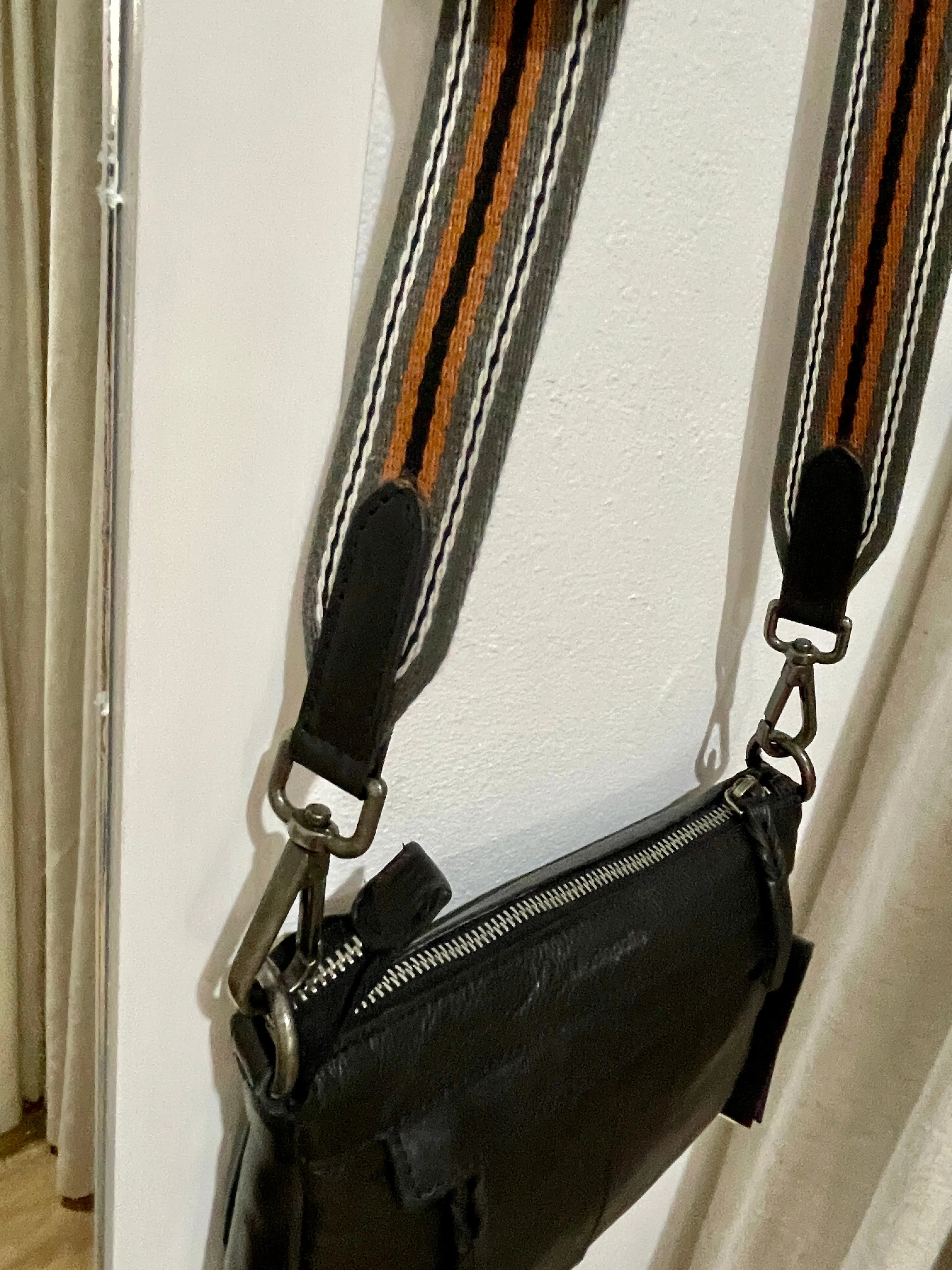 Crossbody Bag Leather Black