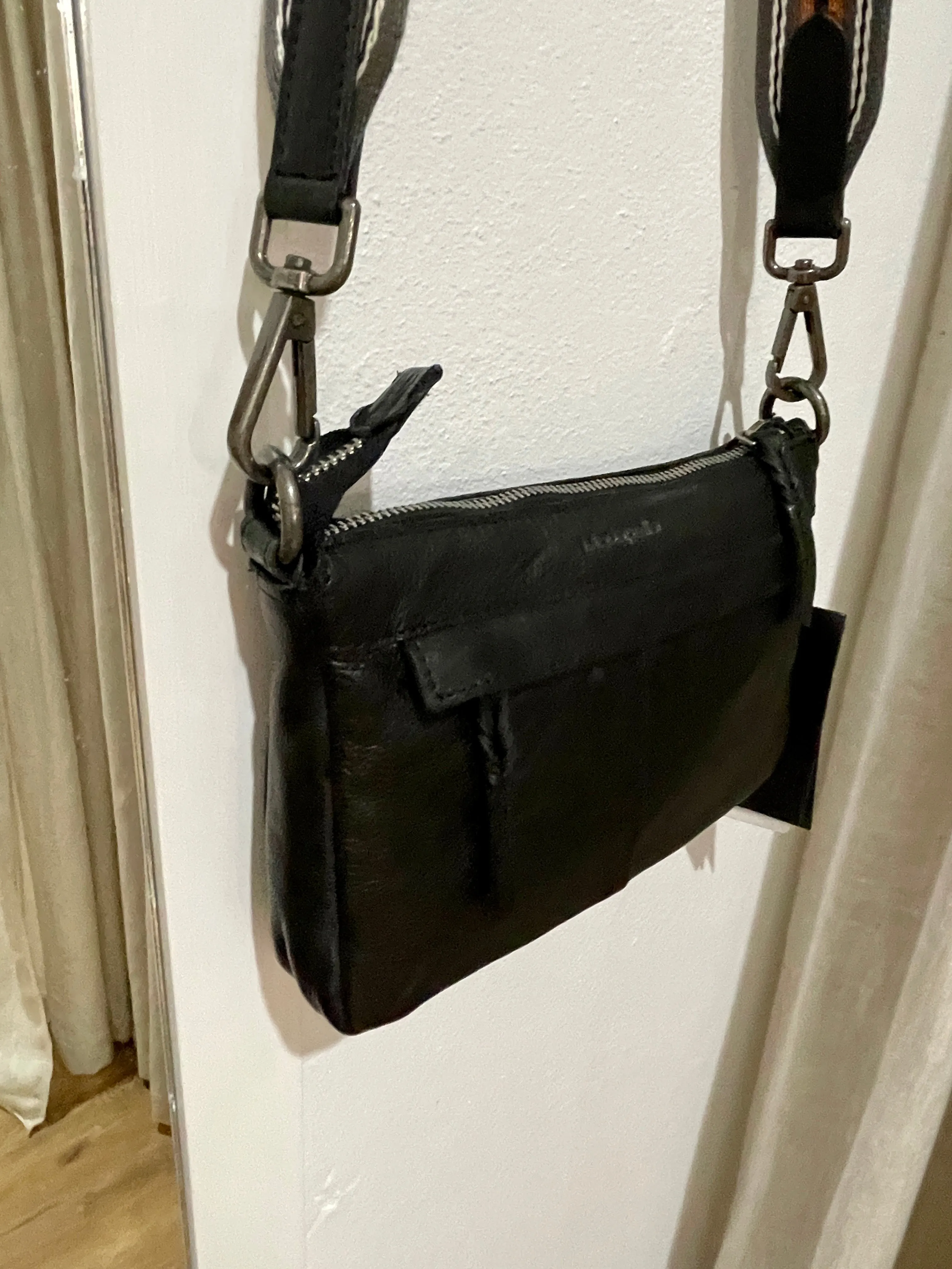 Crossbody Bag Leather Black