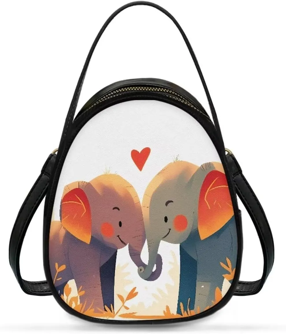Crossbody Bag Phone Purse Handbag for Women, Dog Couple Print Shoulder Travel Purse, Animals Sling Bag PU Leather