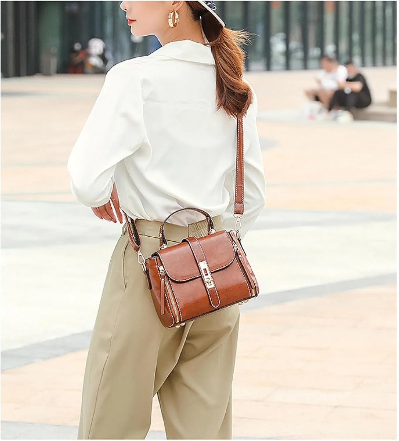 Crossbody Bag, Women's Handbag, Shoulder Bag, Oily Wax Leather Women's Bag