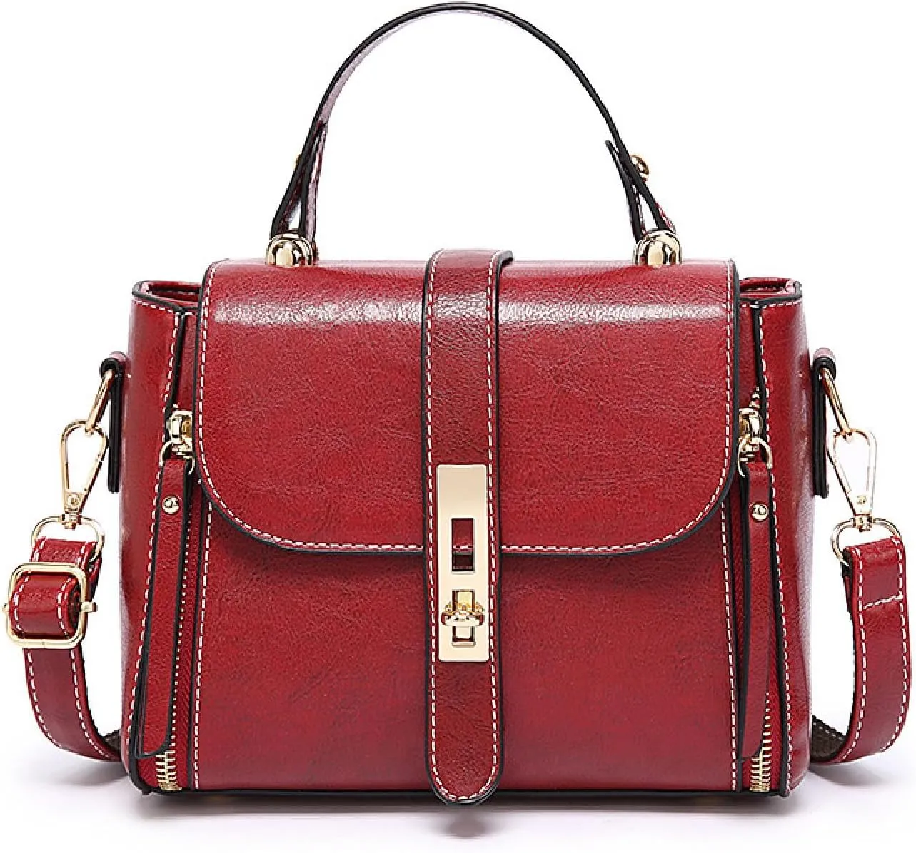 Crossbody Bag, Women's Handbag, Shoulder Bag, Oily Wax Leather Women's Bag