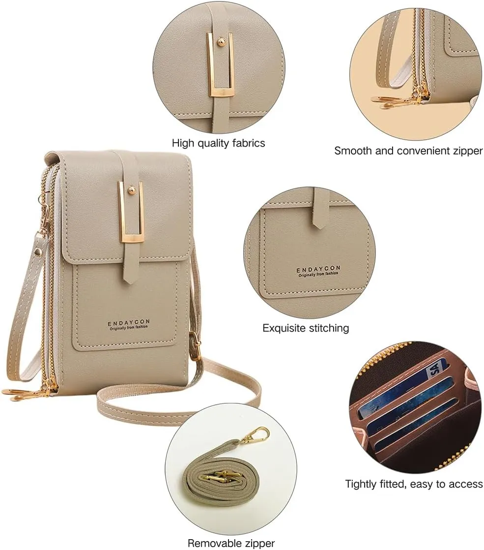 Crossbody Bags for Women, Small Touchscreen Purse, Trendy Shoulder Wallet with Card Slots