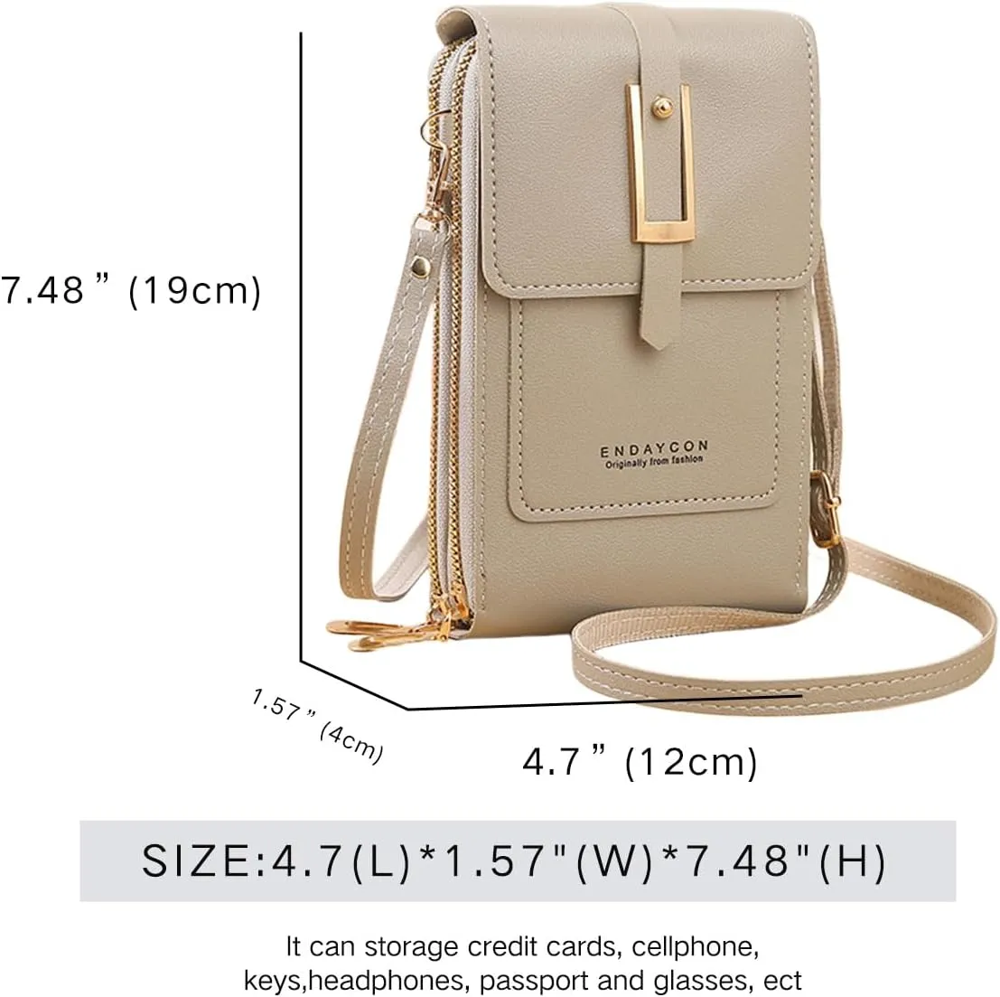 Crossbody Bags for Women, Small Touchscreen Purse, Trendy Shoulder Wallet with Card Slots