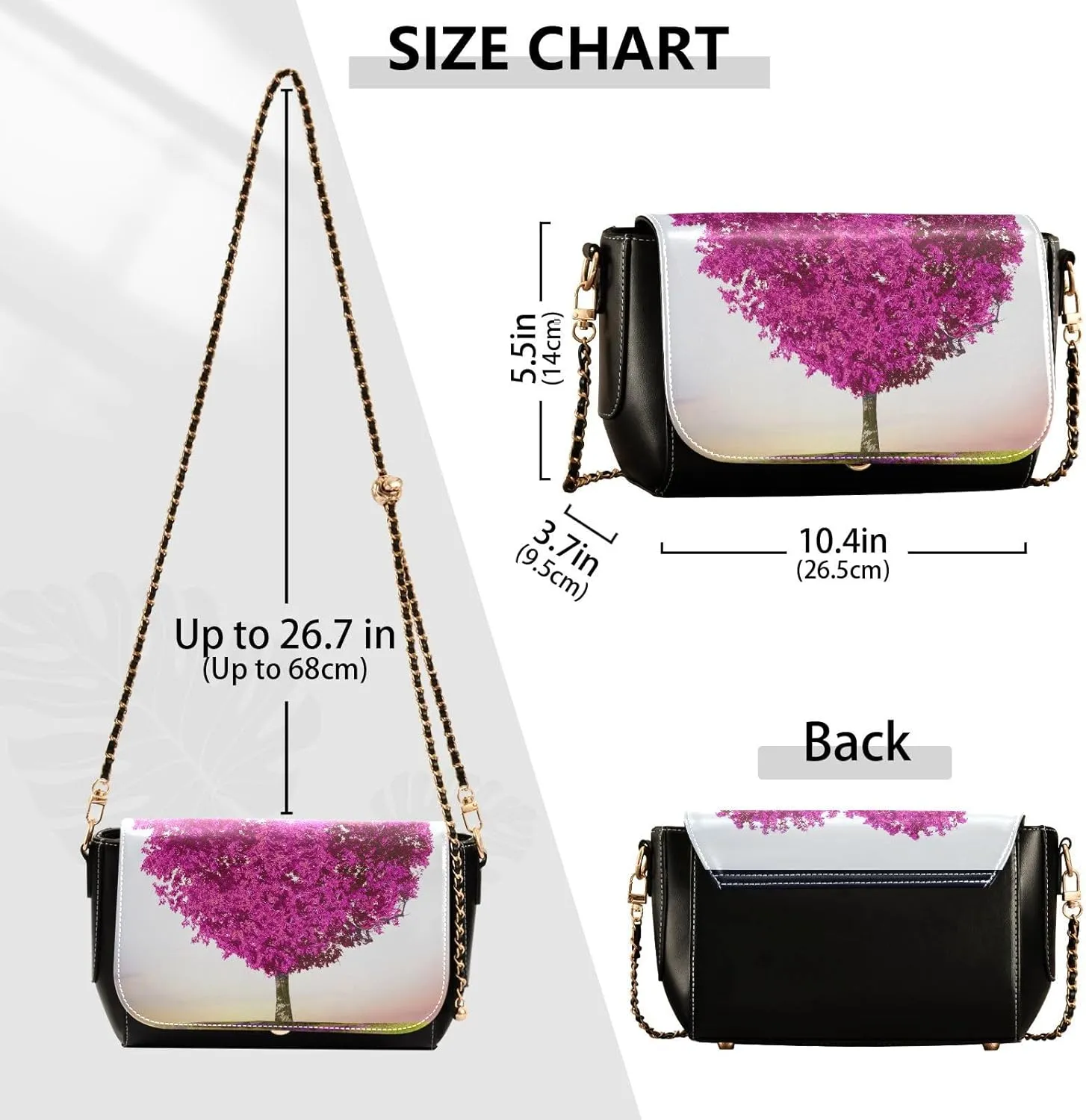 Crossbody Bags for Women Trendy Women's Black Shoulder Bag Small PU Leather Flap Cross Body Bag Handbags