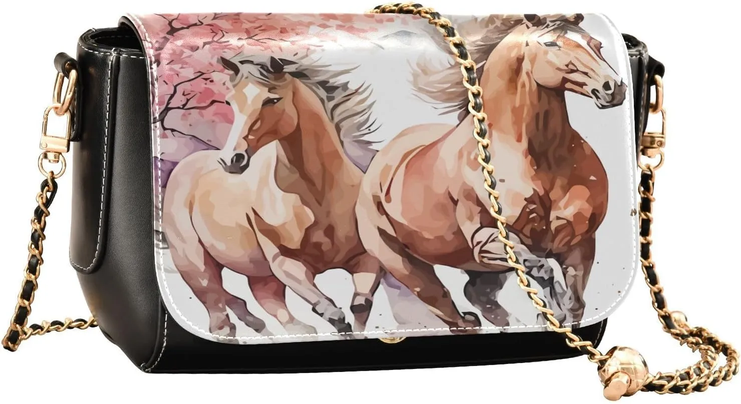 Crossbody Bags for Women Trendy Women's Black Shoulder Bag Small PU Leather Flap Cross Body Bag Handbags