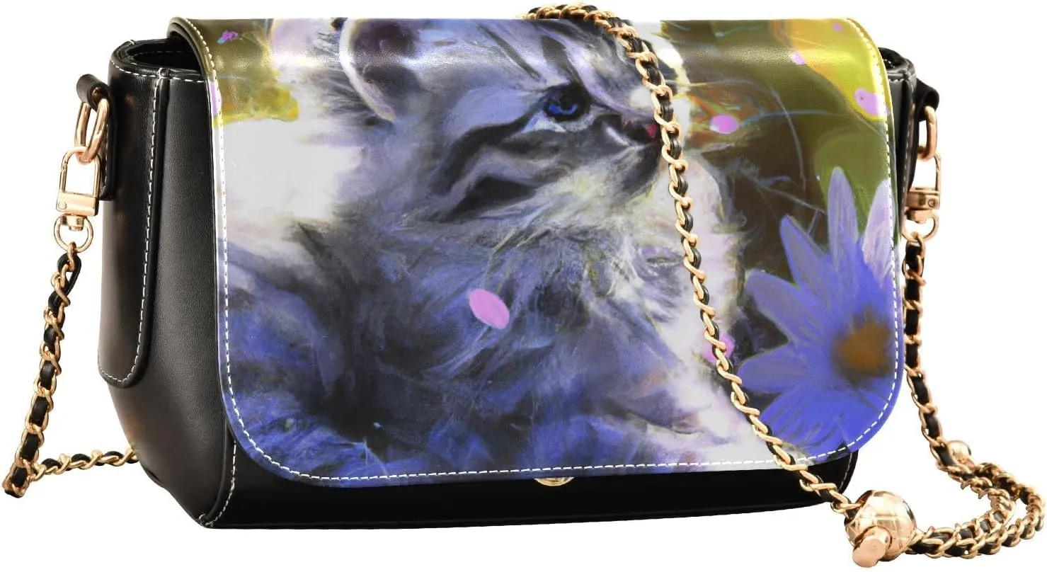 Crossbody Bags for Women Trendy Women's Black Shoulder Bag Small PU Leather Flap Cross Body Bag Handbags