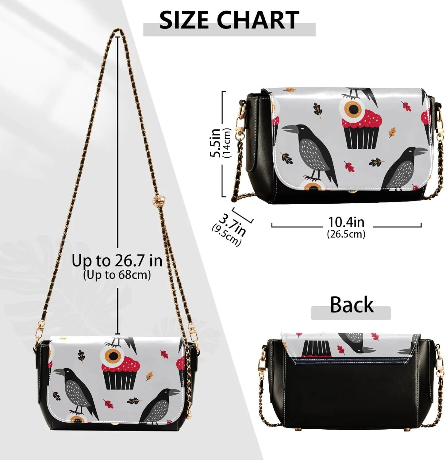Crossbody Bags for Women Trendy Women's Black Shoulder Bag Small PU Leather Flap Cross Body Bag Handbags