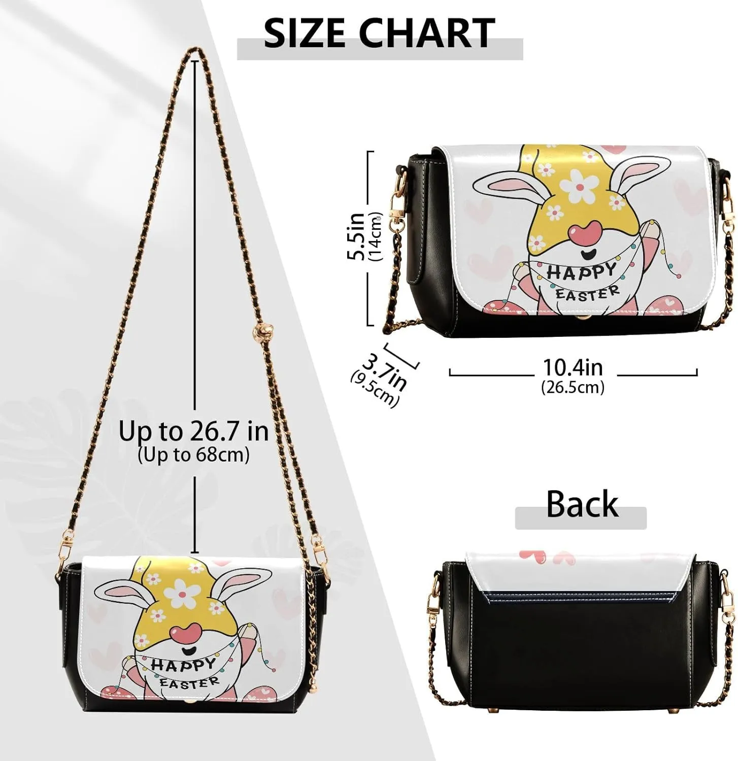 Crossbody Bags for Women Trendy Women's Black Shoulder Bag Small PU Leather Flap Cross Body Bag Handbags