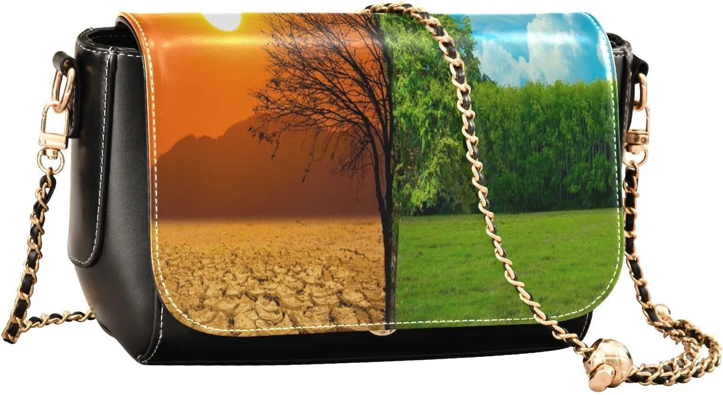 Crossbody Bags for Women Trendy Women's Black Shoulder Bag Small PU Leather Flap Cross Body Bag Handbags