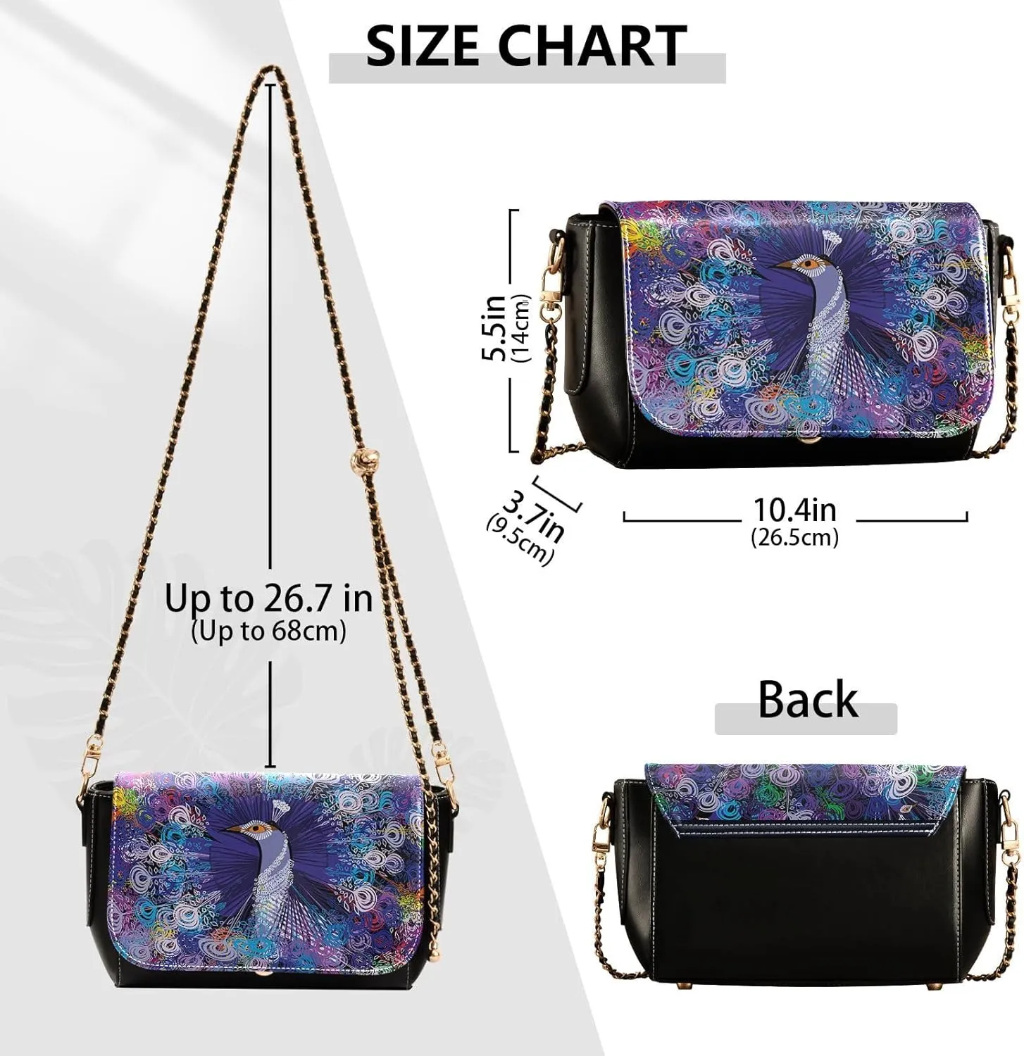 Crossbody Bags for Women Trendy Women's Black Shoulder Bag Small PU Leather Flap Cross Body Bag Handbags