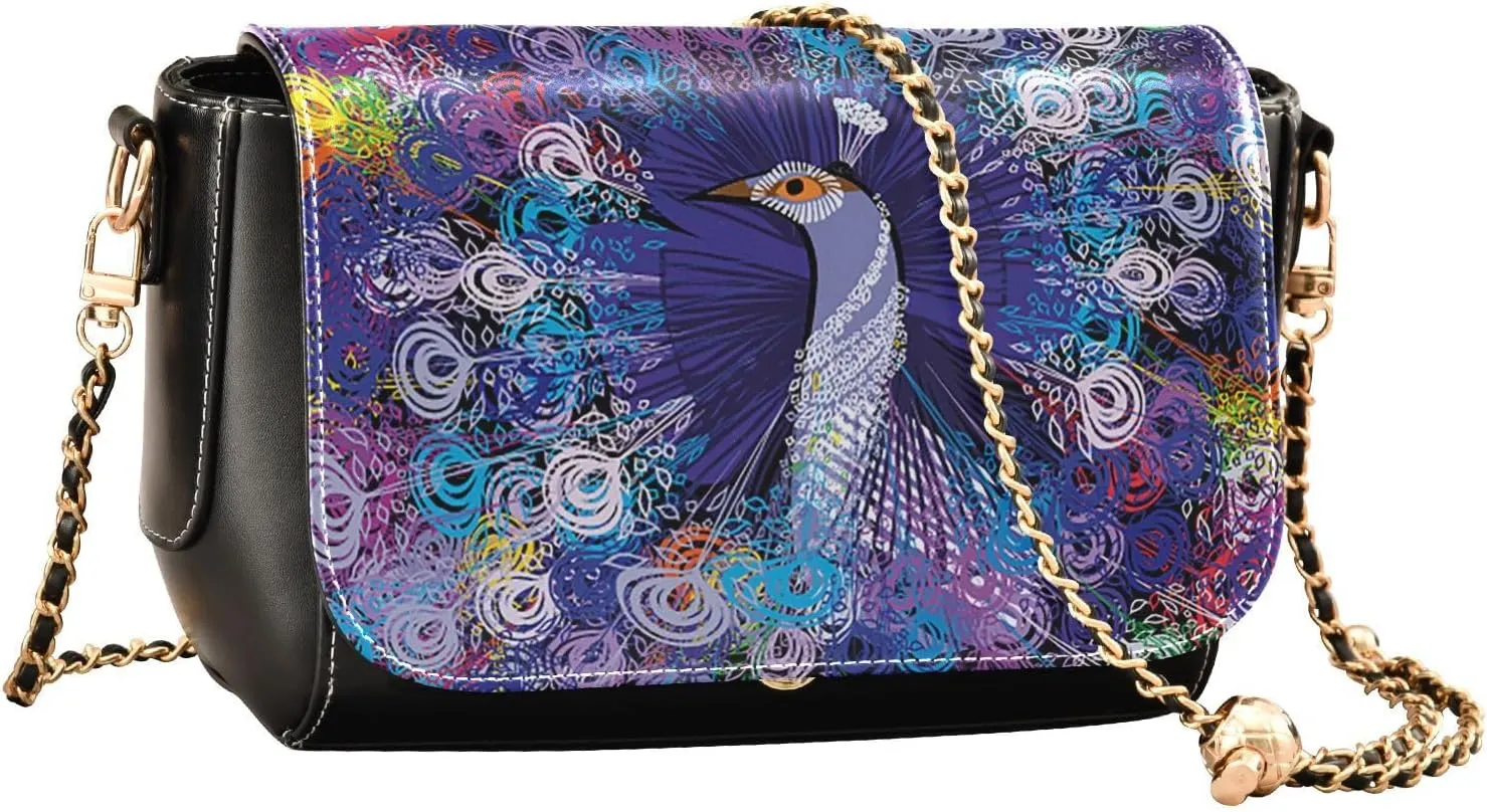 Crossbody Bags for Women Trendy Women's Black Shoulder Bag Small PU Leather Flap Cross Body Bag Handbags