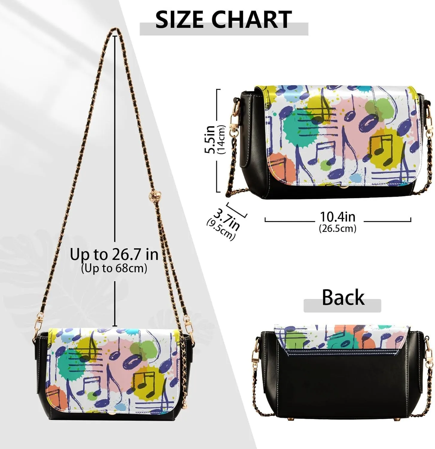 Crossbody Bags for Women Trendy Women's Black Shoulder Bag Small PU Leather Flap Cross Body Bag Handbags