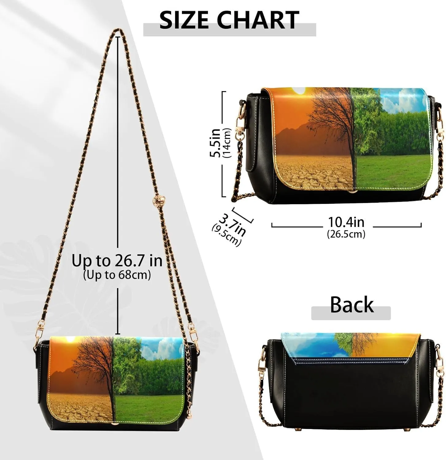Crossbody Bags for Women Trendy Women's Black Shoulder Bag Small PU Leather Flap Cross Body Bag Handbags