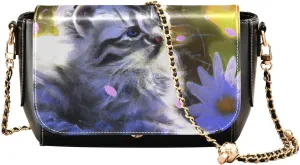 Crossbody Bags for Women Trendy Women's Black Shoulder Bag Small PU Leather Flap Cross Body Bag Handbags
