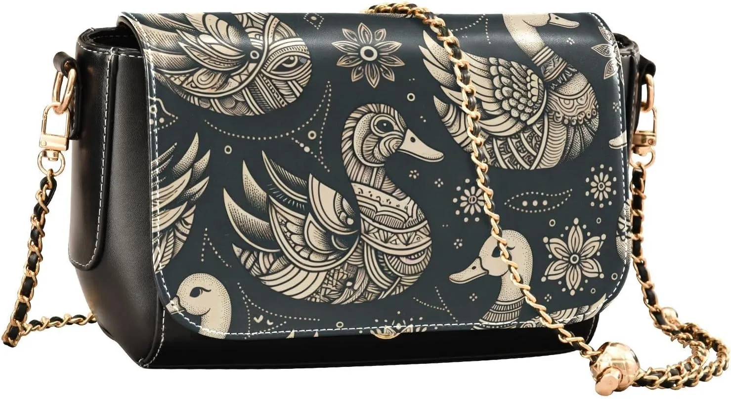 Crossbody Bags for Women Trendy Women's Black Shoulder Bag Small PU Leather Flap Cross Body Bag Handbags