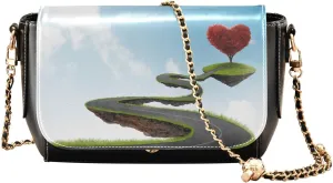 Crossbody Bags for Women Trendy Women's Black Shoulder Bag Small PU Leather Flap Cross Body Bag Handbags