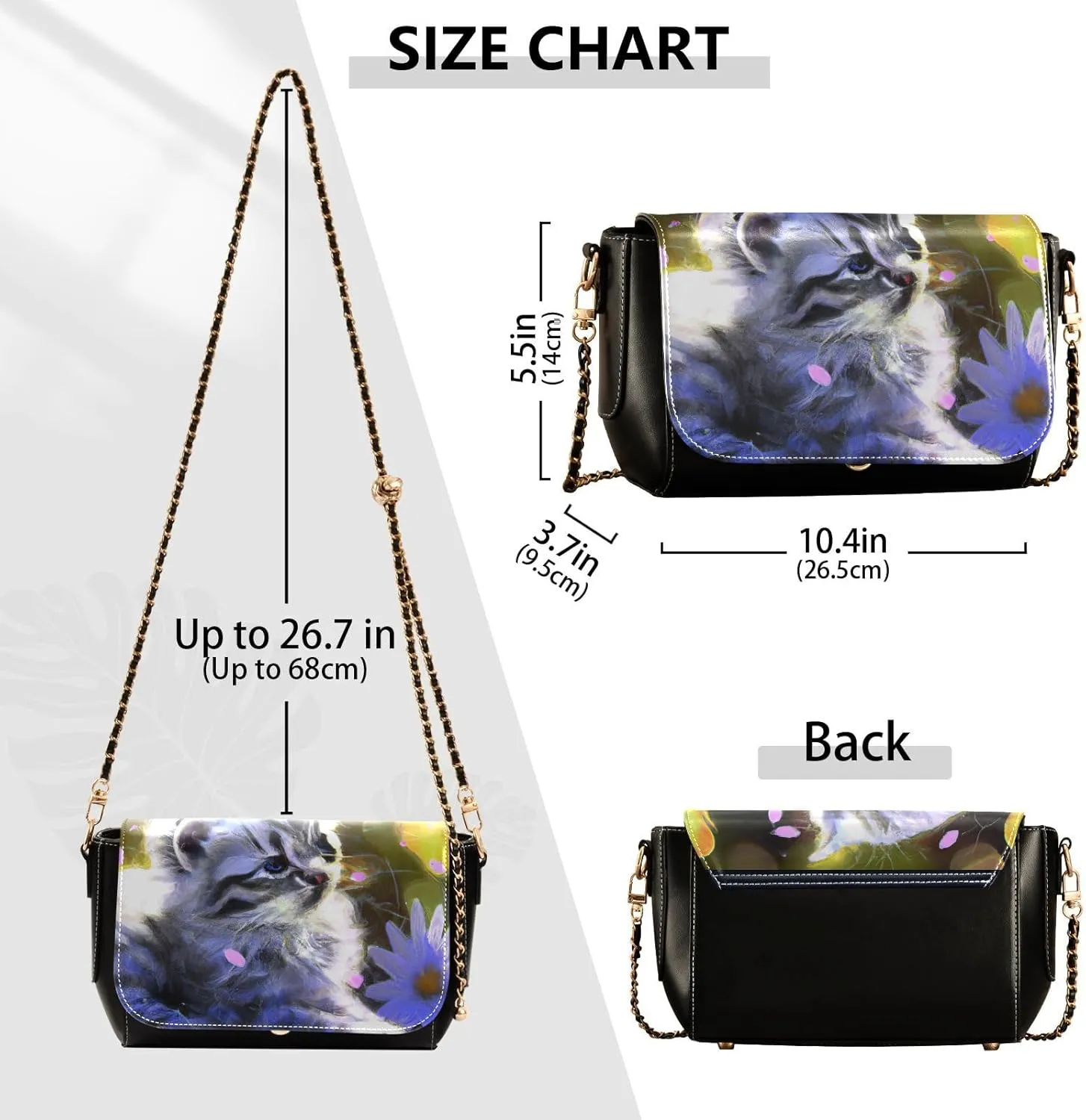 Crossbody Bags for Women Trendy Women's Black Shoulder Bag Small PU Leather Flap Cross Body Bag Handbags