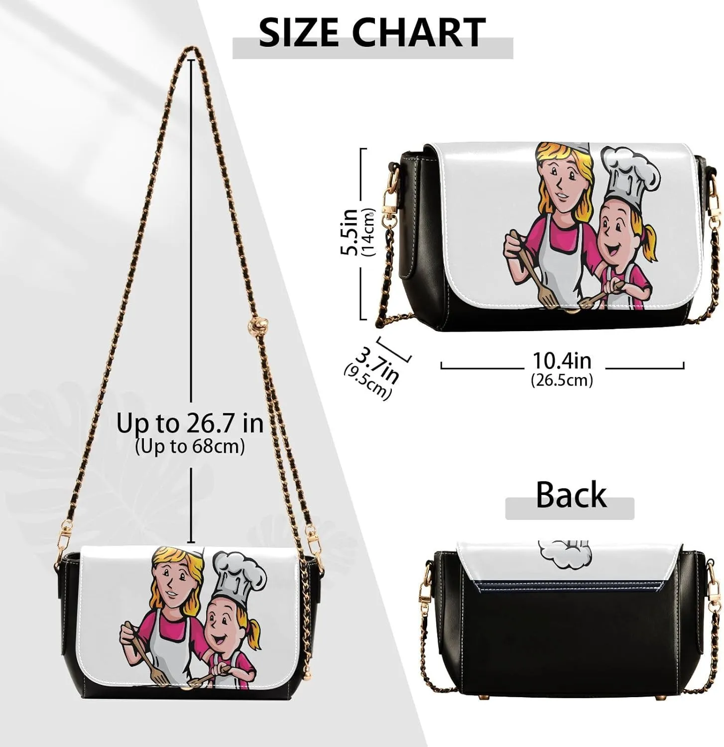 Crossbody Bags for Women Trendy Women's Black Shoulder Bag Small PU Leather Flap Cross Body Bag Handbags