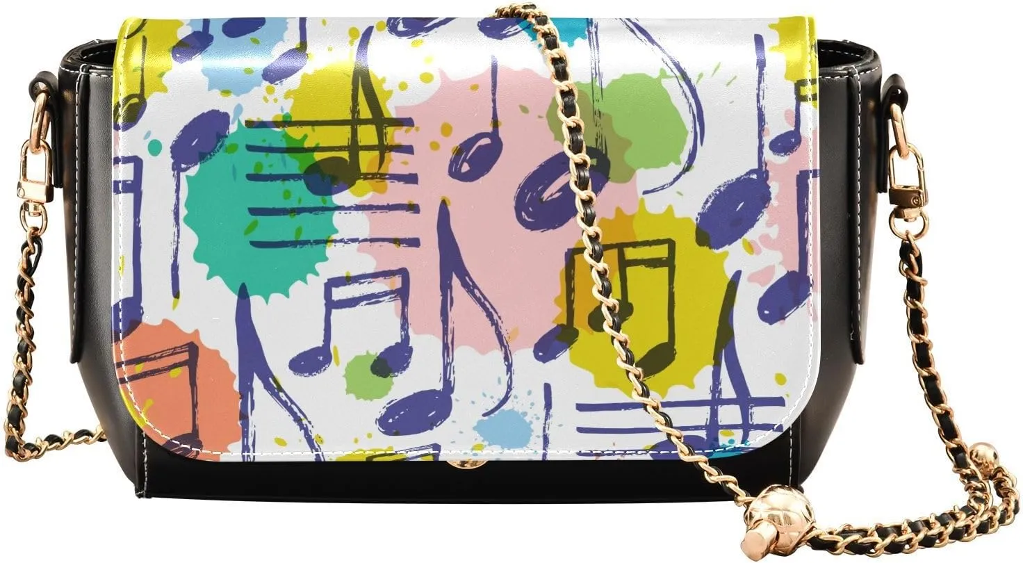 Crossbody Bags for Women Trendy Women's Black Shoulder Bag Small PU Leather Flap Cross Body Bag Handbags