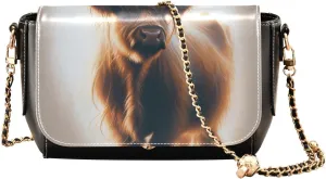 Crossbody Bags for Women Trendy Women's Black Shoulder Bag Small PU Leather Flap Cross Body Bag Handbags