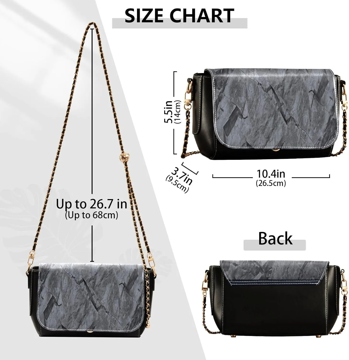 Crossbody Bags for Women Trendy Women's Black Shoulder Bag Small PU Leather Flap Cross Body Bag Handbags